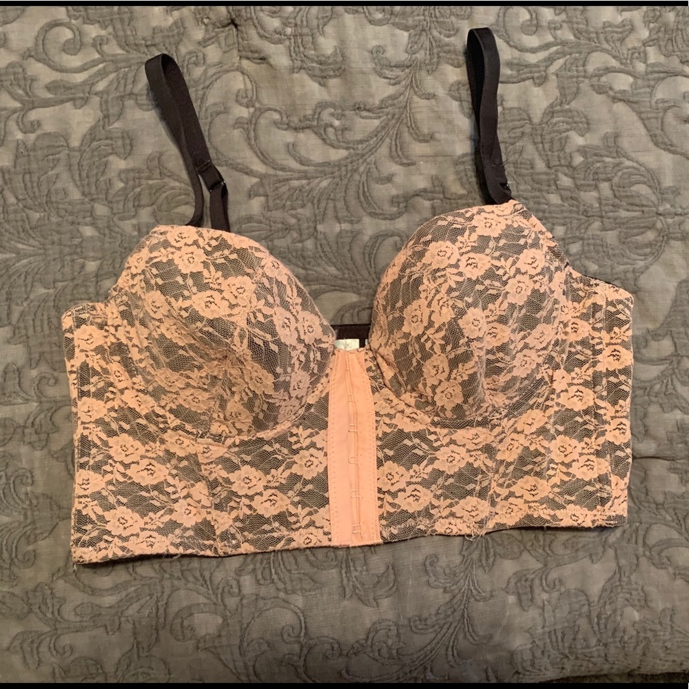 Forever 21 crop top lace corset